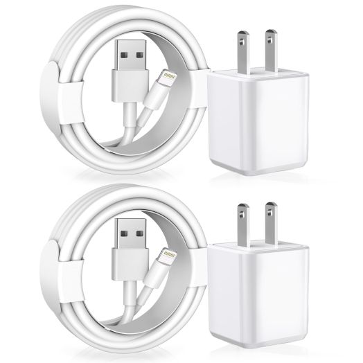 iPhone Charger,Cube iPhone Charging 2Pack Lightning Cable Apple Charging Cords &Fast Quick USB Wall Charger Travel Block Plug Adapter for iPhone 14/13/12/11 Pro/11/10/XS MAX/XR/8/7/6s/6 Plus/AirPods