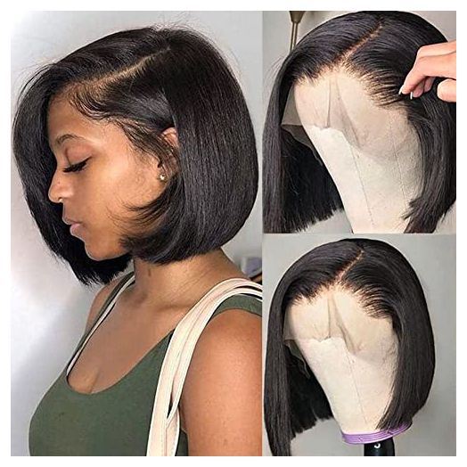 Short Bob Wig Human Hair 13x4 HD T Lace Front Wigs for Black Women Human Hair Side Part Frontal Bob Wig