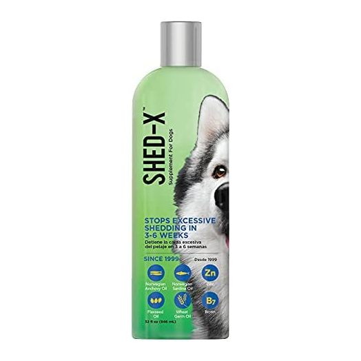 Shed-X Liquid Daily Supplement For Dogs, 32 oz – 100% Natural – Eliminates Excessive Dog Shedding with Daily Supplement of Essential Fatty Acids, Vitamins and Minerals