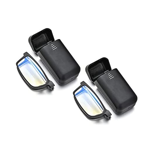 Folding Reading Glasses, Foldable Portable Readers For Men Women With Case 2 Pairs 2.00
