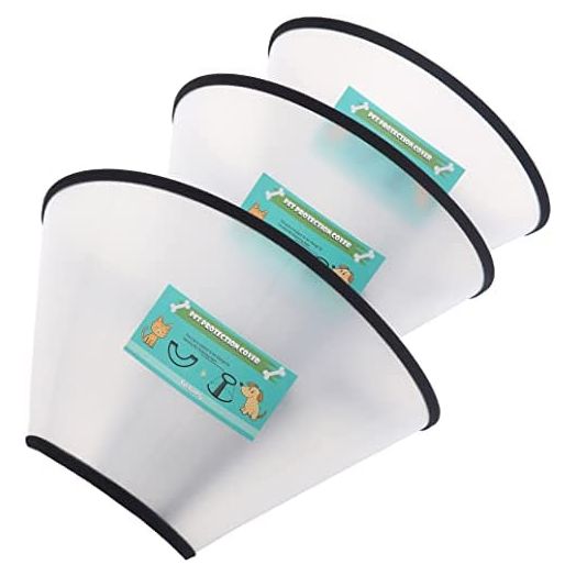 GLADOG Soft Dog Cone Collar, 3 PCS (Except XL Size) Flexible Plastic Cone for Dogs After Surgery, Dog Recovery Collar, Adjustable E-Collar for Large/Medium/Small Dogs Cat, Comfy Elizabethan Collar