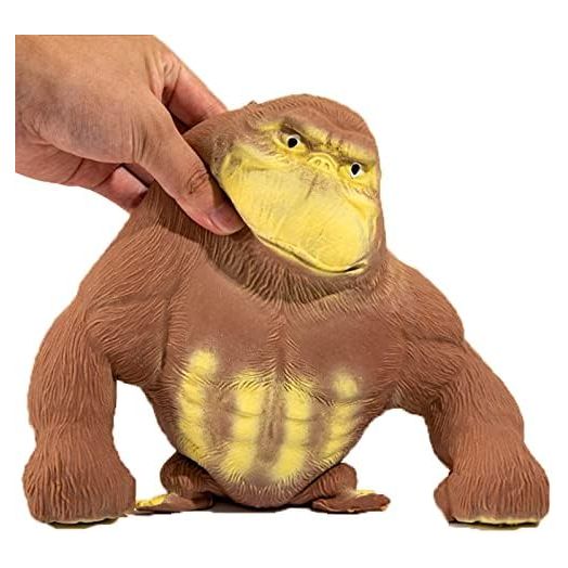 Squishy Monkey Toy, Stretch Gorilla Toy, Latex Gorilla Soft Decompression Doll Toy, Halloween Squishy Toys Gorilla Action Figure for Kids Child Boys Girls