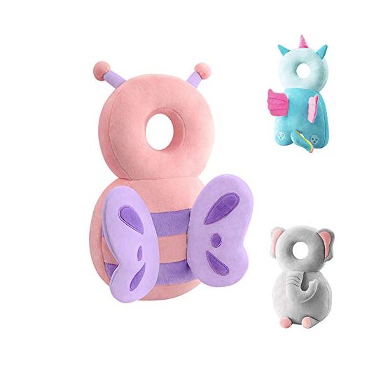 JunNeng Toddler Baby Head Protection Cushion Backpack Wear,Pink Butterfly