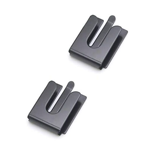 Kymate CB Mic Holder Mobile Radio Microphone Hang Up Clip for Yaesu Icom Vexter Motorola Kenwood MH48 MH36 HMN3596 HM133V HLN9073 GM300/340/950 CM200/300 Metal Hook Stick to Car 2Pack
