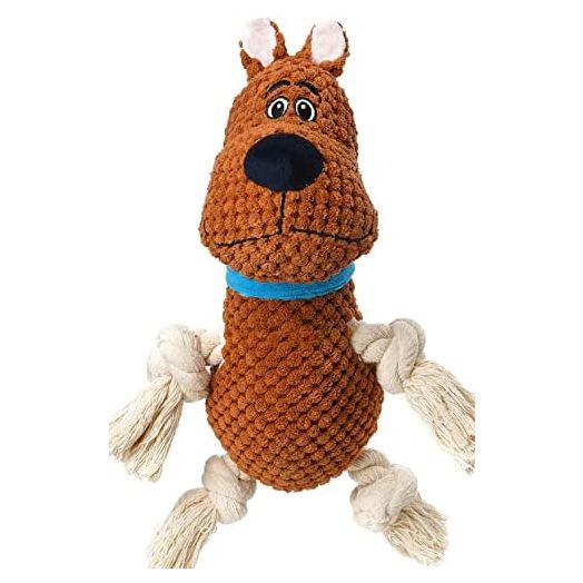 Napojoy Dog Toys, Stuffed Dog Toys for Small Medium Large Dogs, Squeaky Dog Chew Toy with Crinkle Paper, Outdoor Puppy Toys Interactive Tough Plush Rope Toys