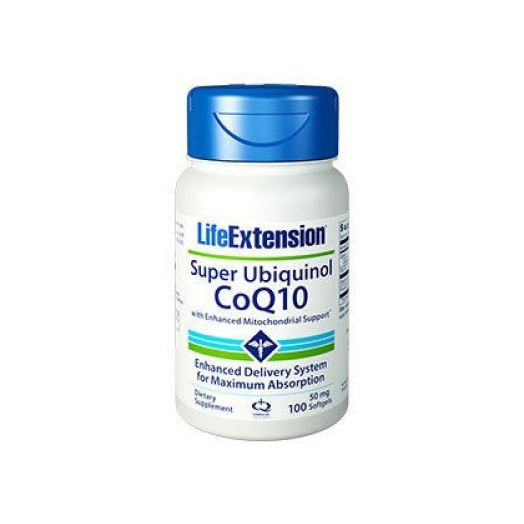Life Extension Super Ubiquinol CoQ10 with Enhanced Mitochondrial Support 50 mg Softgels, 100 Ct