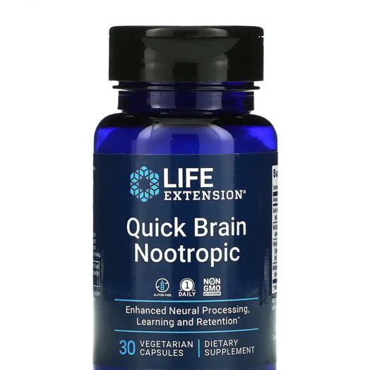 Life Extension Quick Brain Nootropic - 30 Vegetarian Capsules