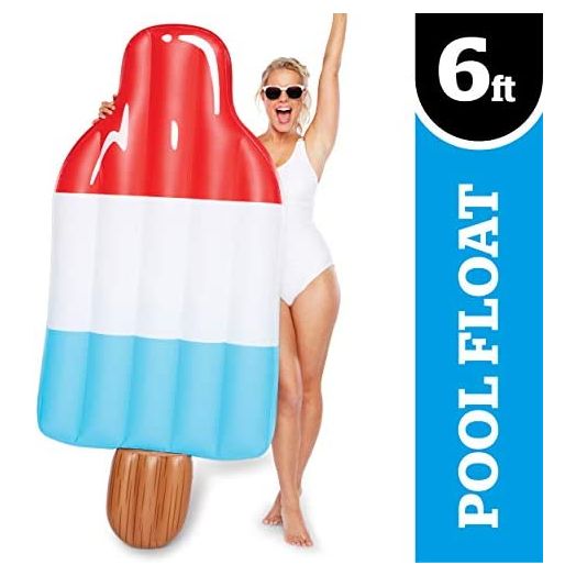 Big Mouth Inc. Ice Pop Pool Float, Gigantic 6 Foot Pool Float, Funny Inflatable Vinyl Summer Pool or Beach