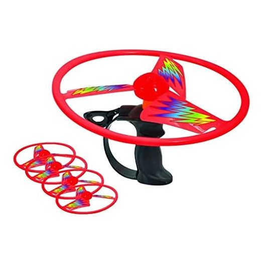 Discovery Toys Sky Spin Flying Aerial Disc Launcher Deluxe Edition |4 Large Wings Kid-Powered Learning | STEM Toy Early Childhood Development 6 Years and Up