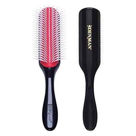 Denman Classic Styling Brush 9 Row, D4, Hair Brush for Separating, Black