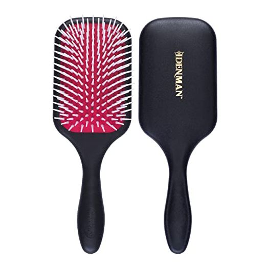 Denman Power Paddle Hair Brush for Fast and Comfortable Detangling and Blow Drying D38, Red & Black