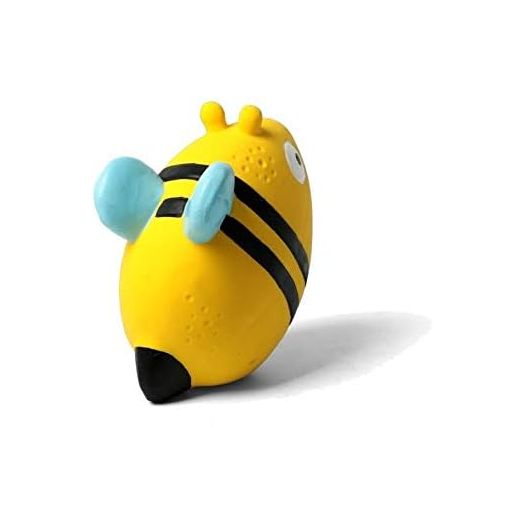 CloverU Dog Squeaky Toys Safe Latex Rubber Dog Chew Molar Toy Interactive Toy for Puppy Small Medium Dogs (Bee)