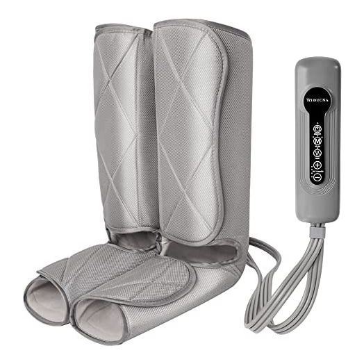 Leg Massager for Circulation with Heat, Air Compression Foot and Calf Massage Machine, 3 Modes 4 Intensities Adjustable Leg Wraps for Feet, Legs, Calves Muscle Relaxation - Home and Office Use