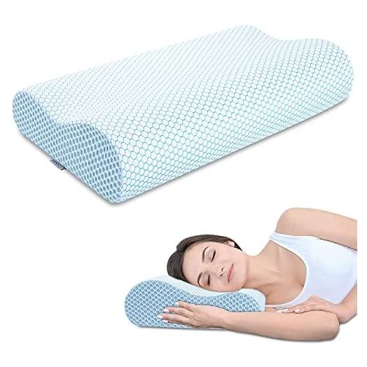 Anvo Memory Foam Pillow, Neck Contour Cervical Orthopedic Pillow