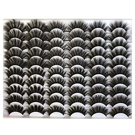 Gmagictobo Fluffy Eyelashes 20MM Dramatic Wholesale Faux Mink Lashes Pack 6 Styles 30 Pairs 8D Thick False Eyelashes Makeup Eye Lashes Bulk