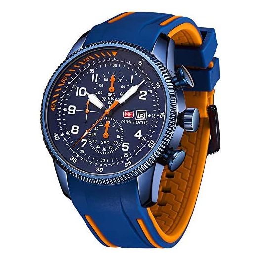 Mini Focus Men's Watches Fashion Waterproof Silicone Strap Quartz Watch Man Luxury Military Sport Chronograph Wristwatch Male
