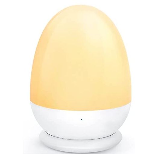 Night Light for Kids, MediAcous Baby Night Light with Stable Charging Pad, Dimmable Kids Night Light with 1H Timer & Touch Control, ABS+PC LED Egg Lamps for Breastfeeding, Up to 200H