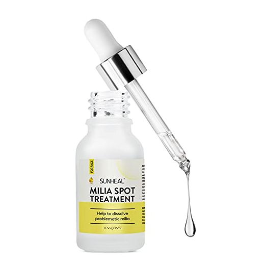 Milia Remover Milia Spot Treatment Helps Dissolve and Reduce Milia in 4 weeks with natural ingredients 0.5 oz by SUNHEAL