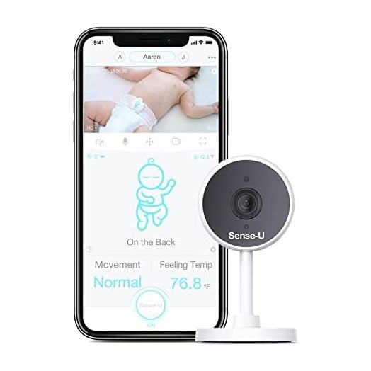 Sense-U Video Baby Monitor with 1080P HD WiFi Camera and Background Audio, Night Vision, 2-Way Talk and Motion Detection - Compatible with iOS / Android Smartphones