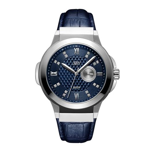 JBW Men's Saxon 48 0.16 ctw Diamond Stainless-Steel Watch J6373B