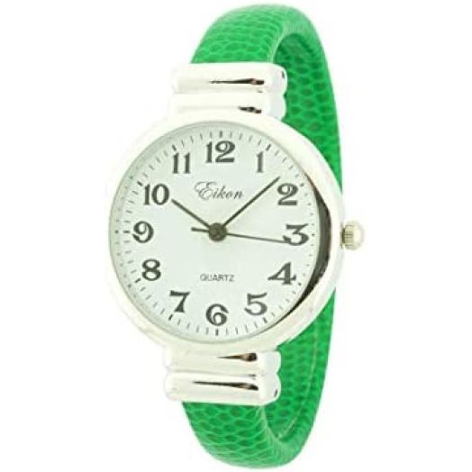 BOUTIQUES Snake Style Band Women Cuff Bangle Watch Slim Case (Multiple Color Choices)