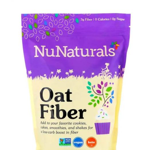 NuNaturals Oat Fiber - 1 lb (454 Grams)