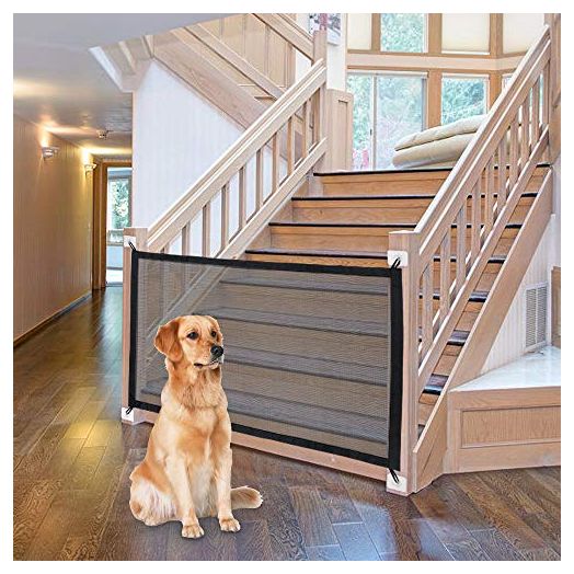 NWK Magic Pet Gate for The House Stairs Providing a Safe Enclosure for Pets to Play and Rest, 8 Hooks (30'' X 43'')