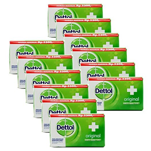 Dettol Anti-Bacterial Hand and Body Bar Soap, Original, 110 Gr / 3.88 Oz (Pack of 12)