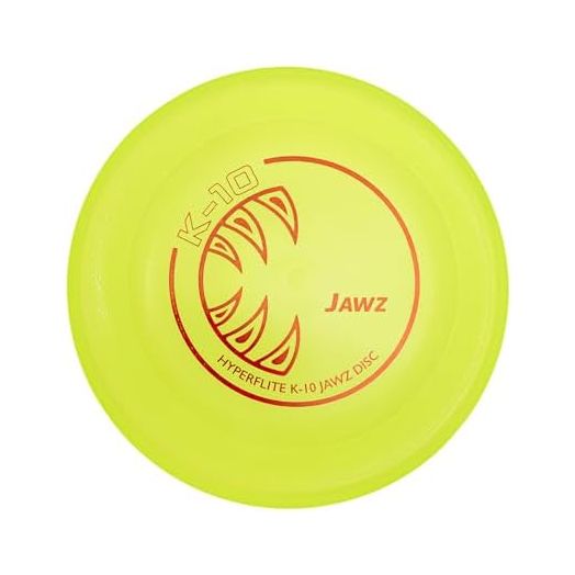 Hyperflite K-10 Jawz Dog Flying disc • World's Toughest Canine Competition-Approved Flying disc • Best Competition Flying disc Toy for Pets • Puncture Resistant • 8.75 Inch • Lemon-Lime