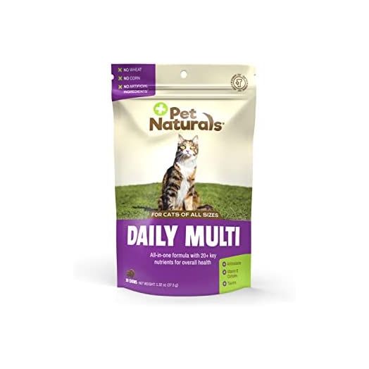 Pet Naturals Daily Multivitamin for Cats with Biotin, Taurine and Arginine, 30 Fish Flavored Chews