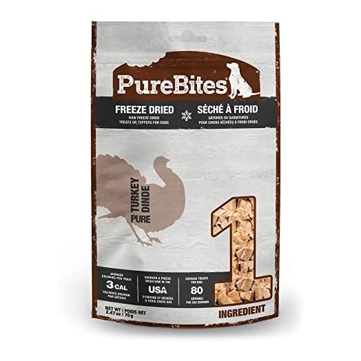 PureBites Turkey For Dogs, 2.47Oz/ 70G - Mid Size (PB000901)