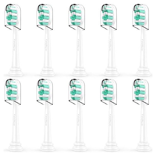 Futulkyus Toothbrush Replacement Heads for Philips Sonicare ProtectiveClean DailyClean Electric Toothbrush Head 2 Series Plaque Control Gum 4100 5100 C2 C3 G2 HX9023 Snap-on, 10 Pack