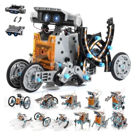 14-in-1 Solar Robot Kit for Kids, Stem Projects for Kids Age 8-12, Educational STEM Science Toy, DIY Solar Power Building Kit, Robotic Set Toys Gift for Boys Girls 8 9 10 11 12 Years Old