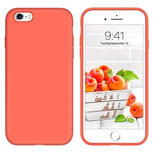 iPhone 6s Case iPhone 6 Case Liquid Silicone GUAGUA Soft Gel Rubber Slim Lightweight Microfiber Lining Cushion Texture Cover Shockproof Protective Anti-Scratch Phone Cases for iPhone 6s/6 Nectarine
