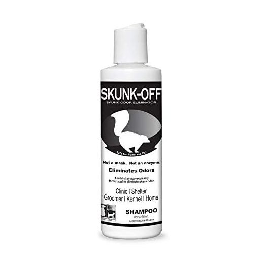 Skunk Off Pet Shampoo – Ready to Use Skunk Odor Remover for Dogs, Cats, Home, Carpet, Car & More – Non-Enzymatic Skunk Shampoo Dogs – Pet Odor Eliminator for Skunk Odor (8 oz)