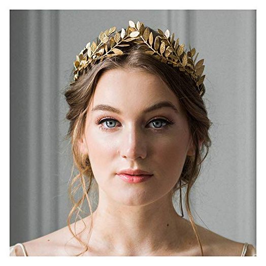 Chmier Bridal Headband Leaf Vine Headband Gold Leaf Crown Leaf Tiara Wedding Headpiece Bridesmaid Prom
