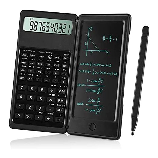 IPepul Scientific Calculator for high-School, 10 Digits Digital with Erasable Writing Board Math Calculator for Middle School & College