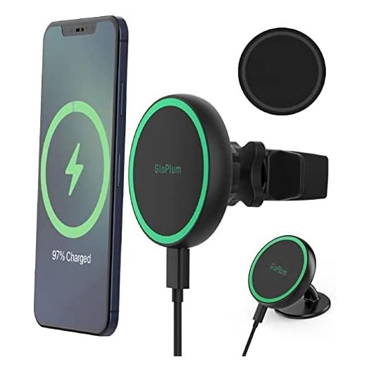 Magnetic Wireless Car Charger Mount Compatible with Magsafe iPhone 13/ iPhone 12/12 Mini/12 Pro/12 Pro Max, 15W Fast Charging Air Vent Magnet Accessories Car Phone Holder