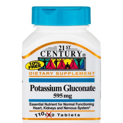 21st Century Potassium Gluconate 595 mg - 110 Tablets