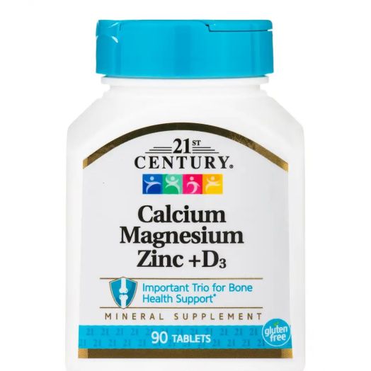 21st Century Cal Mag Zinc plus D3 - 90 Tablets