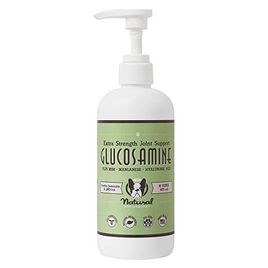 Natural Dog Company Liquid Glucosamine for Dogs (16 oz) | Extra Strength Cartilage and Joint Support | Improves Mobility and Helps Ease Stiffness | Dog Supplement for All Breeds and Ages