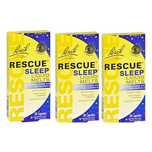 Bach Rescue Sleep Liquid Melts, Dissolvable Capsules 28 ea ( Pack of 3 )
