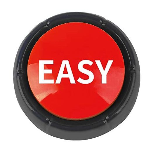 Mealivos Talking Button, Button-Complete Red/Black (Easy)
