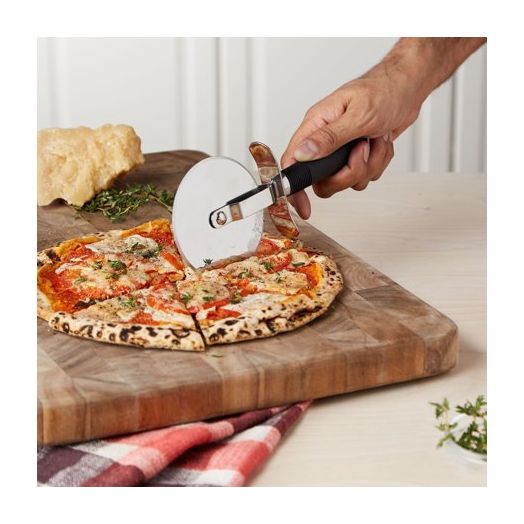 Tasty Classic Wheel Pizza Cutter with Soft Grip Handle, Black