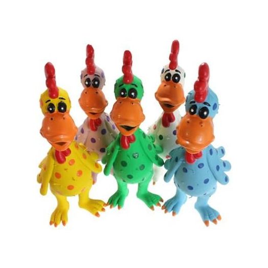 Multipet Latex Chicken Globken Dog Toy Assorted Size:Pack of 2