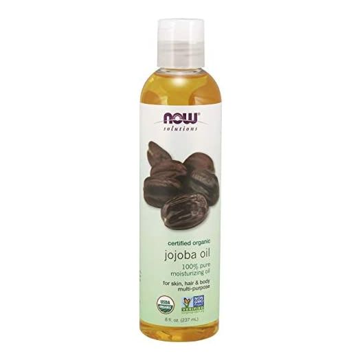 NOW Solutions, Organic Jojoba Oil, Moisturizing Multi-Purpose Oil for Face, Hair and Body, 8-Ounce