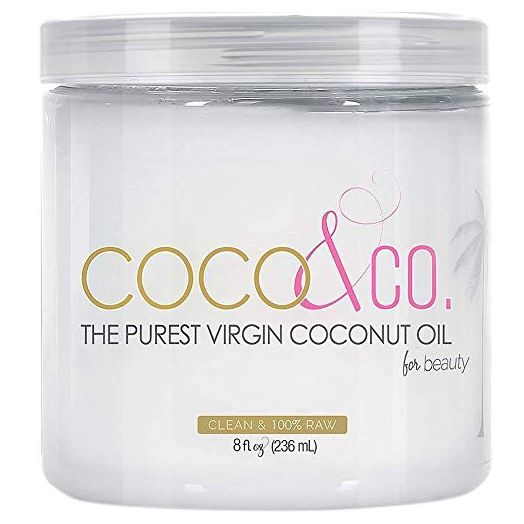 100% RAW Coconut Oil for Skin & Hair, Clean Beauty Grade, Pure and Organic Extra Virgin by COCO & CO. 8 Fl Oz (Pack of 1)