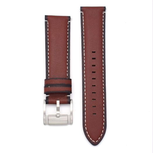 Replaceable Leather Watch Band for Fossil 22mm (brown-1)