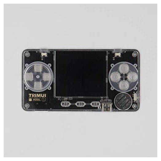 TRIMUI Handheld Game Console, Mini Game Player with 6000+ Classical Games and 2.0-Inch IPS Screen, Portable Video Game Console with Rechargeable Battery (Dark Grey Back+Black PCB)