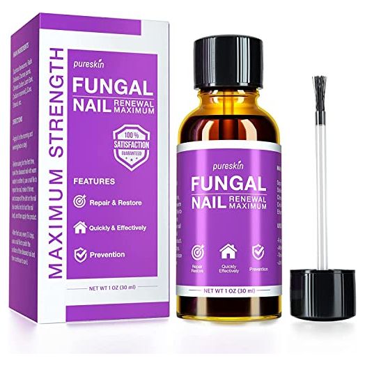 pureskin Fungal Nail Renewal - Maximum Strength Nail Fungus Treatment, Toe Fungus Nail Treatment, Health Care Solution for Finger & Toenail Fungus, Athlete's Foot, Ringworm by Fungus